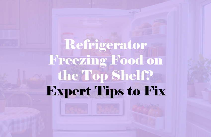 Refrigerator Freezing Food on the Top Shelf